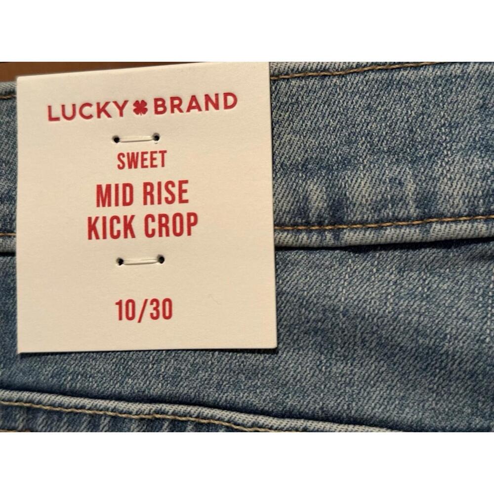 Lucky Brand Women’s Sweet Raw Hem Crop Kick Flare Jeans Broadway 10/30 $99.50 - Picture 15 of 16